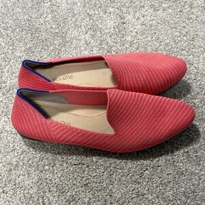 Rothy's Almond Pink Stripped Loafers